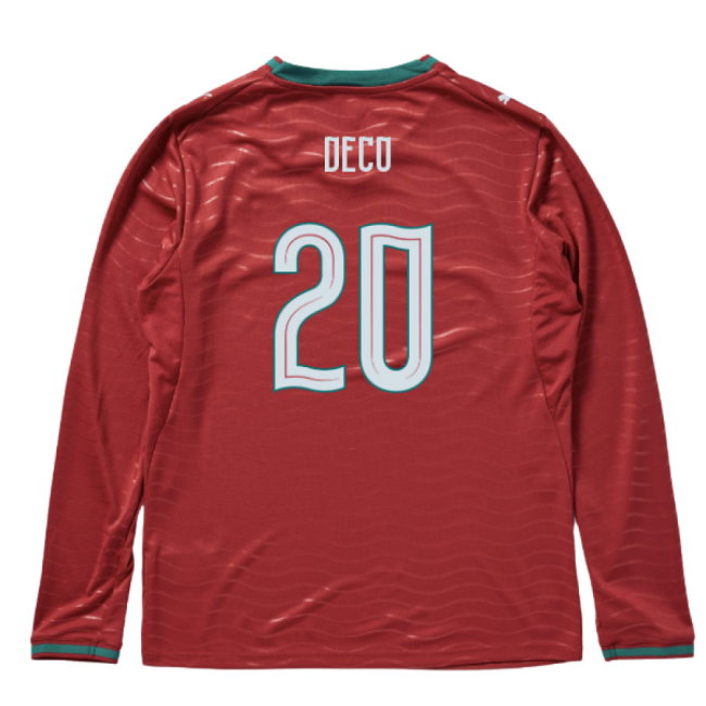 2026-2027 Portugal Long Sleeve Home Shirt (Deco 20)-SoccerKits Hub | Buy Soccer Jerseys Online
